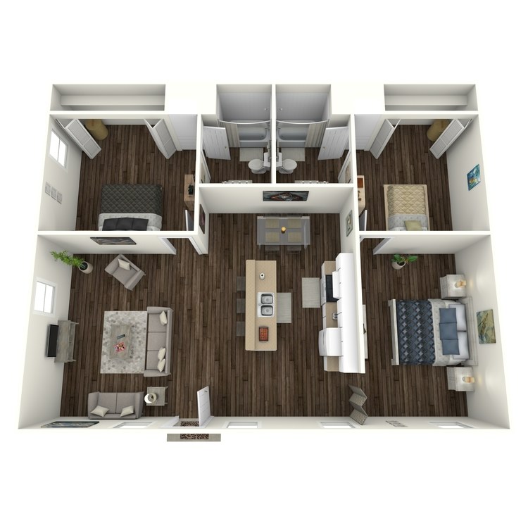Floor plan image of 3 Bed 2 Bath