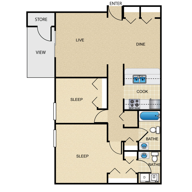 Floor plan image of The Mediterranean