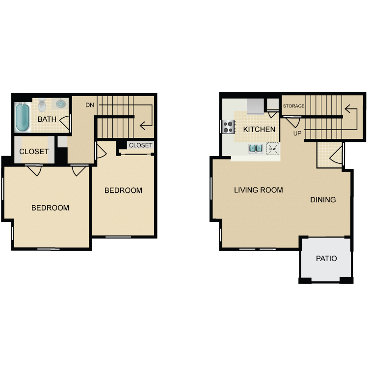 Floor plan image of 2 Bed 1 Bath