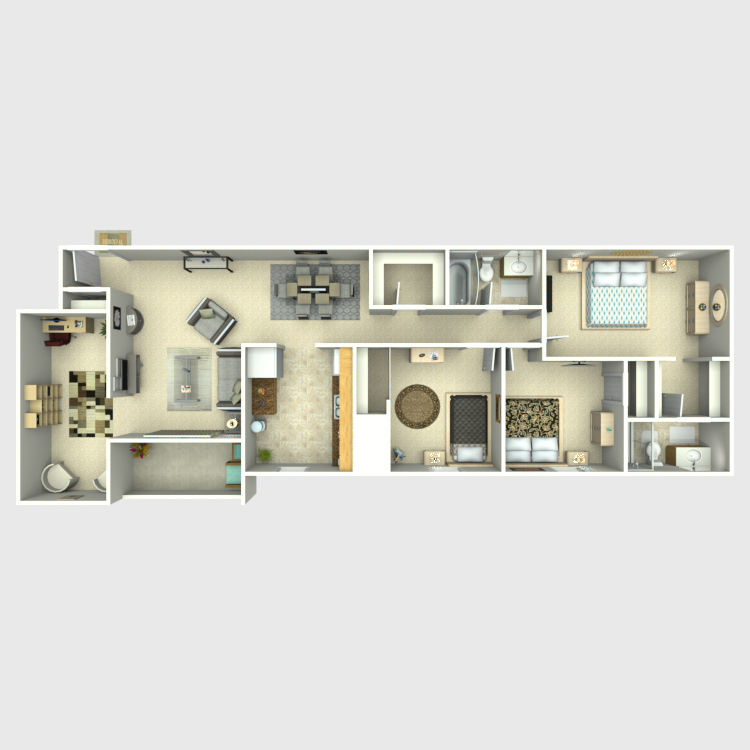 Floor plan image of 3 Bed with Den