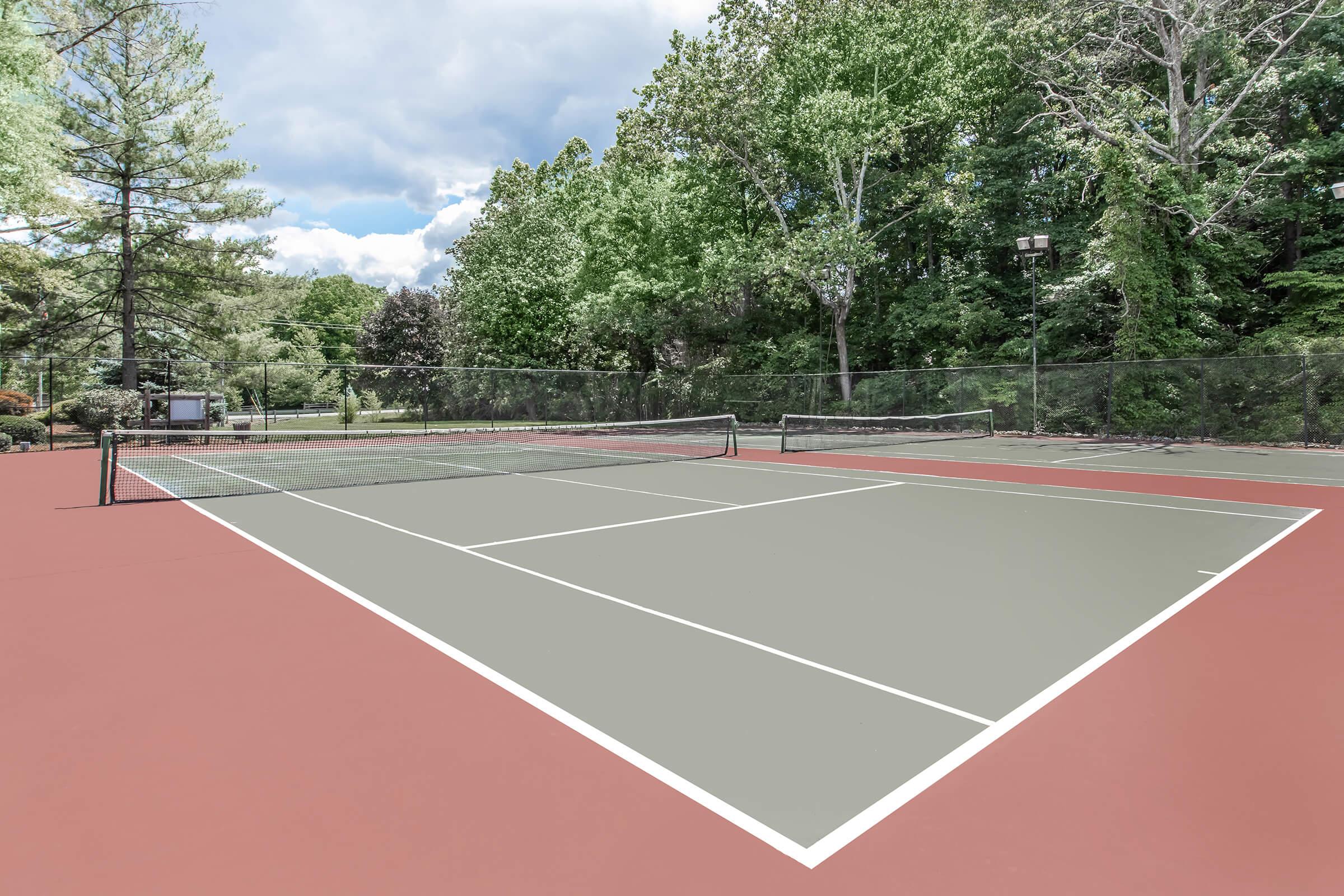 a person on a court with a racket