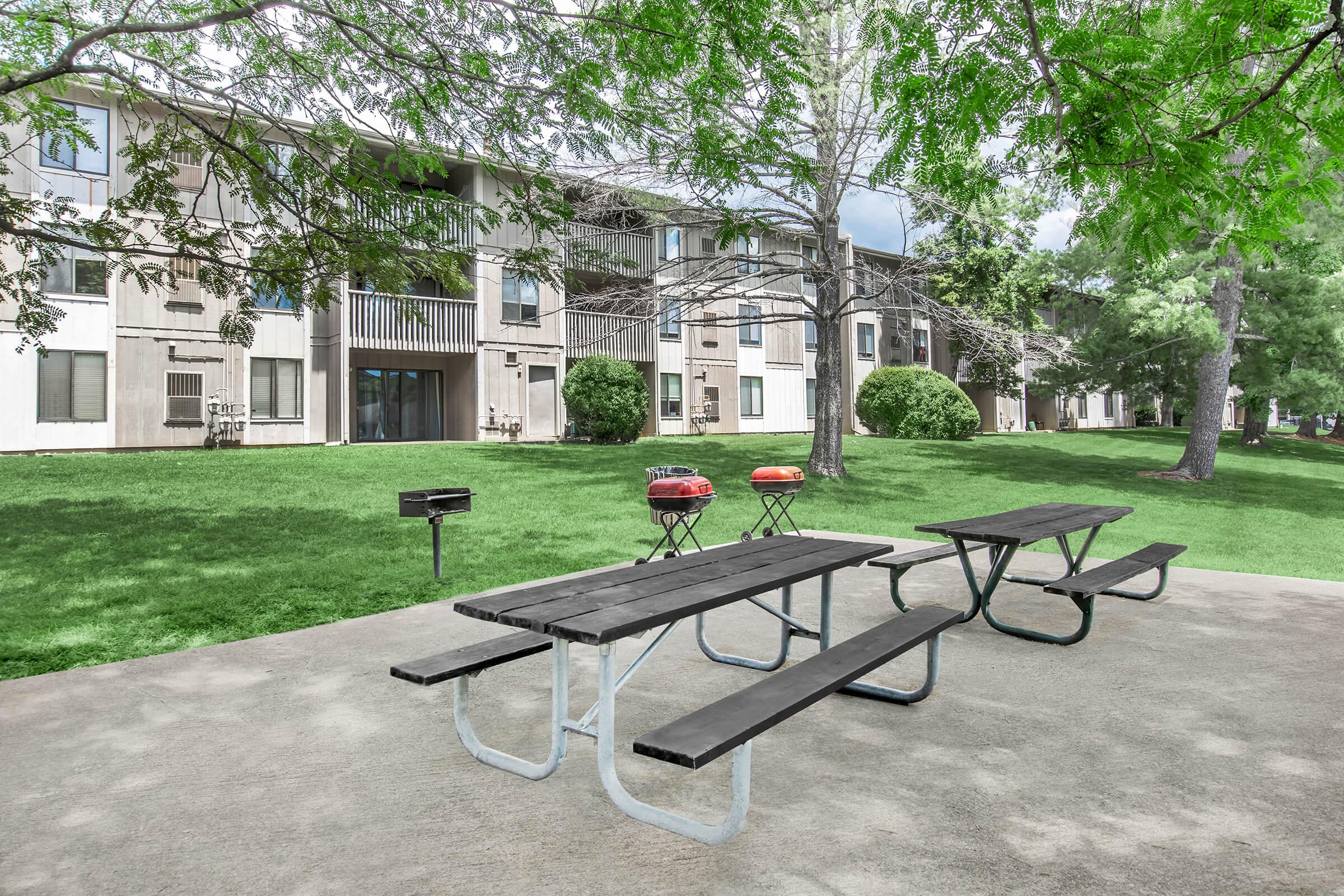 a bench in a park