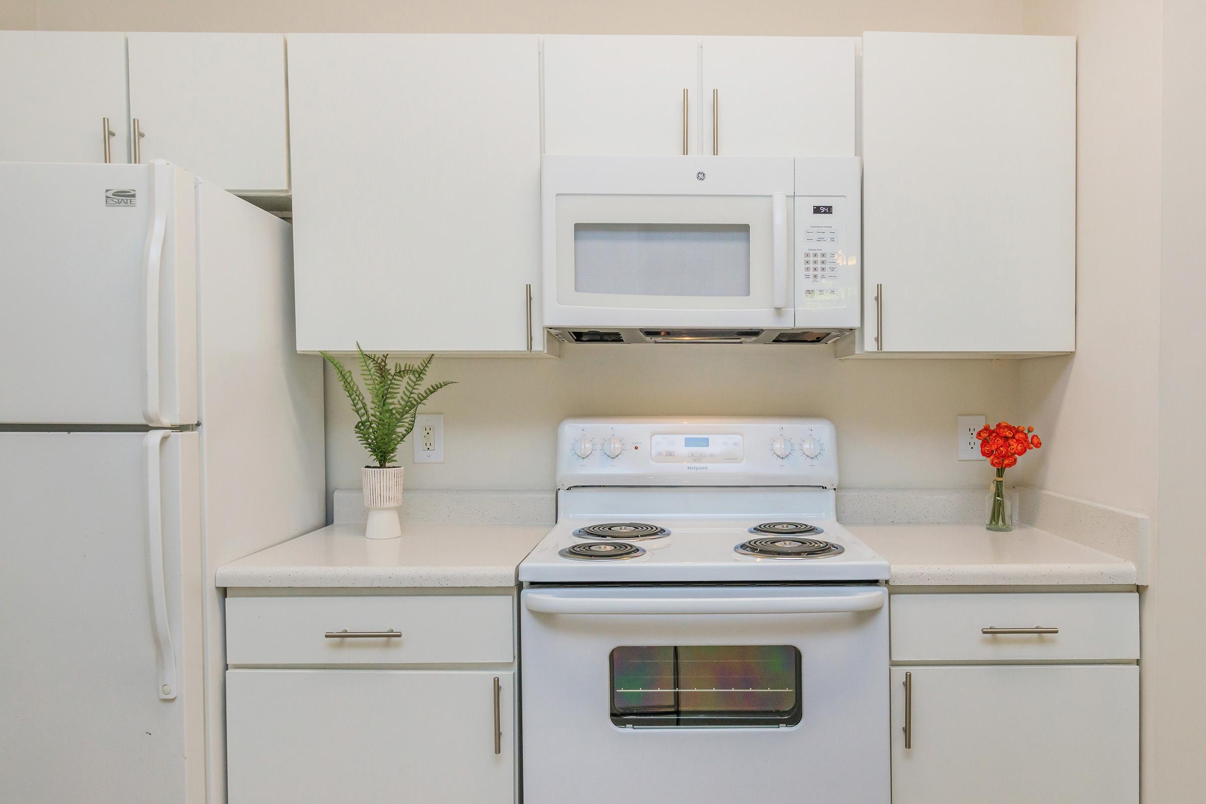 a kitchen with a stove top oven sitting inside of a refrigerator