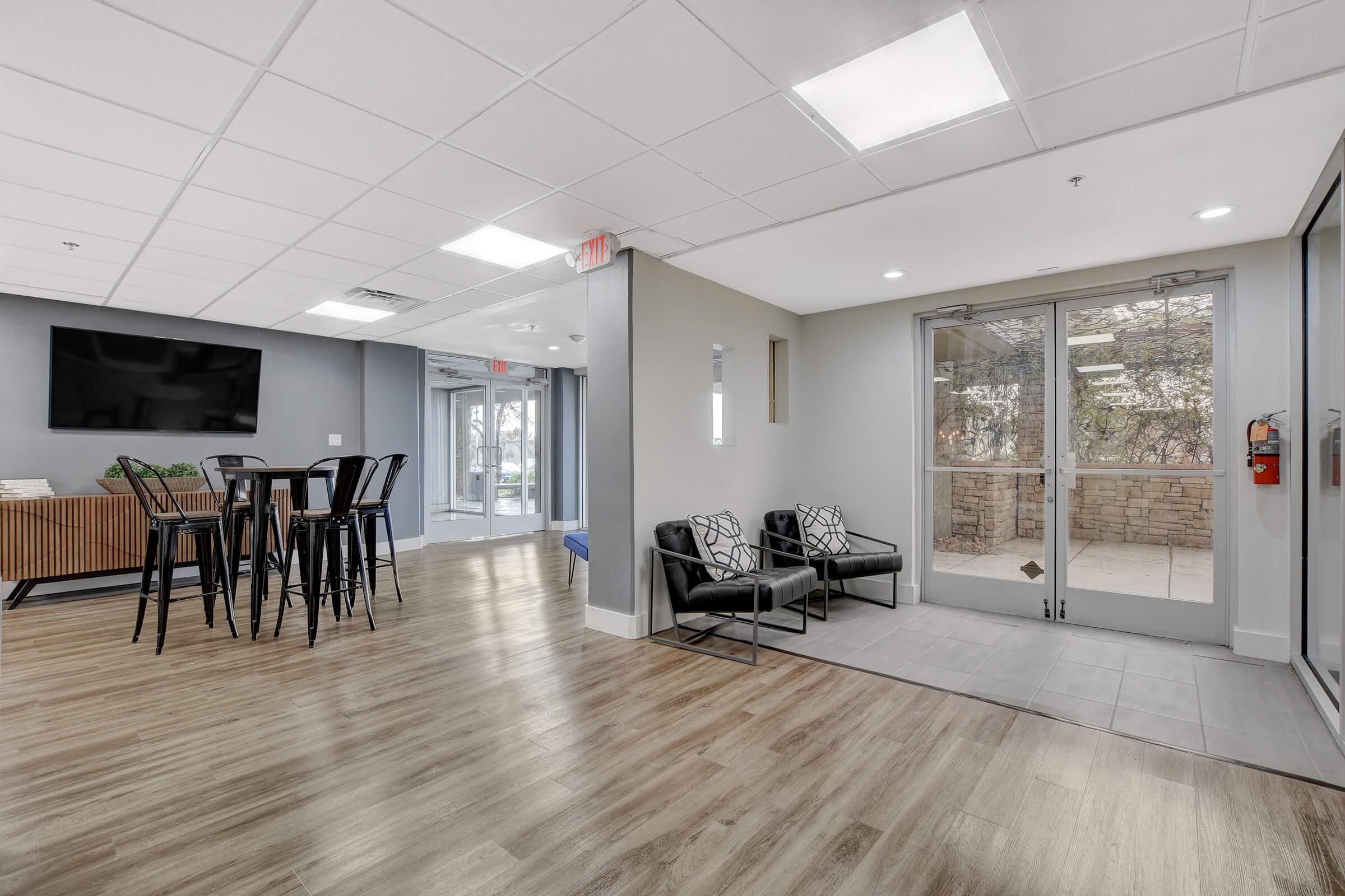 a room with a wooden floor