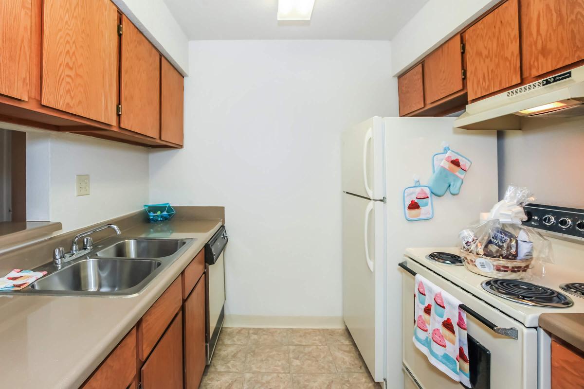 a kitchen with a stove sink and refrigerator