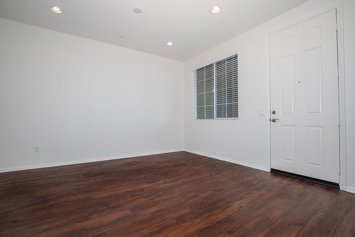 a room with a wood floor