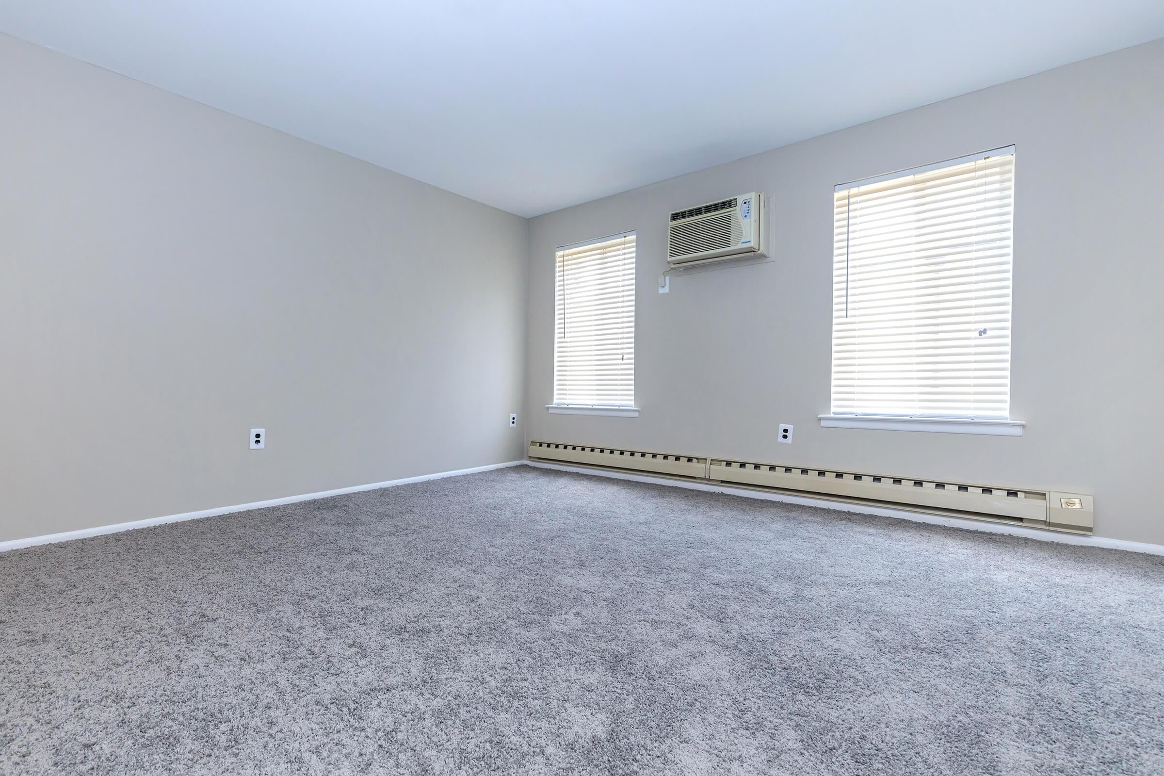 a room with a large window