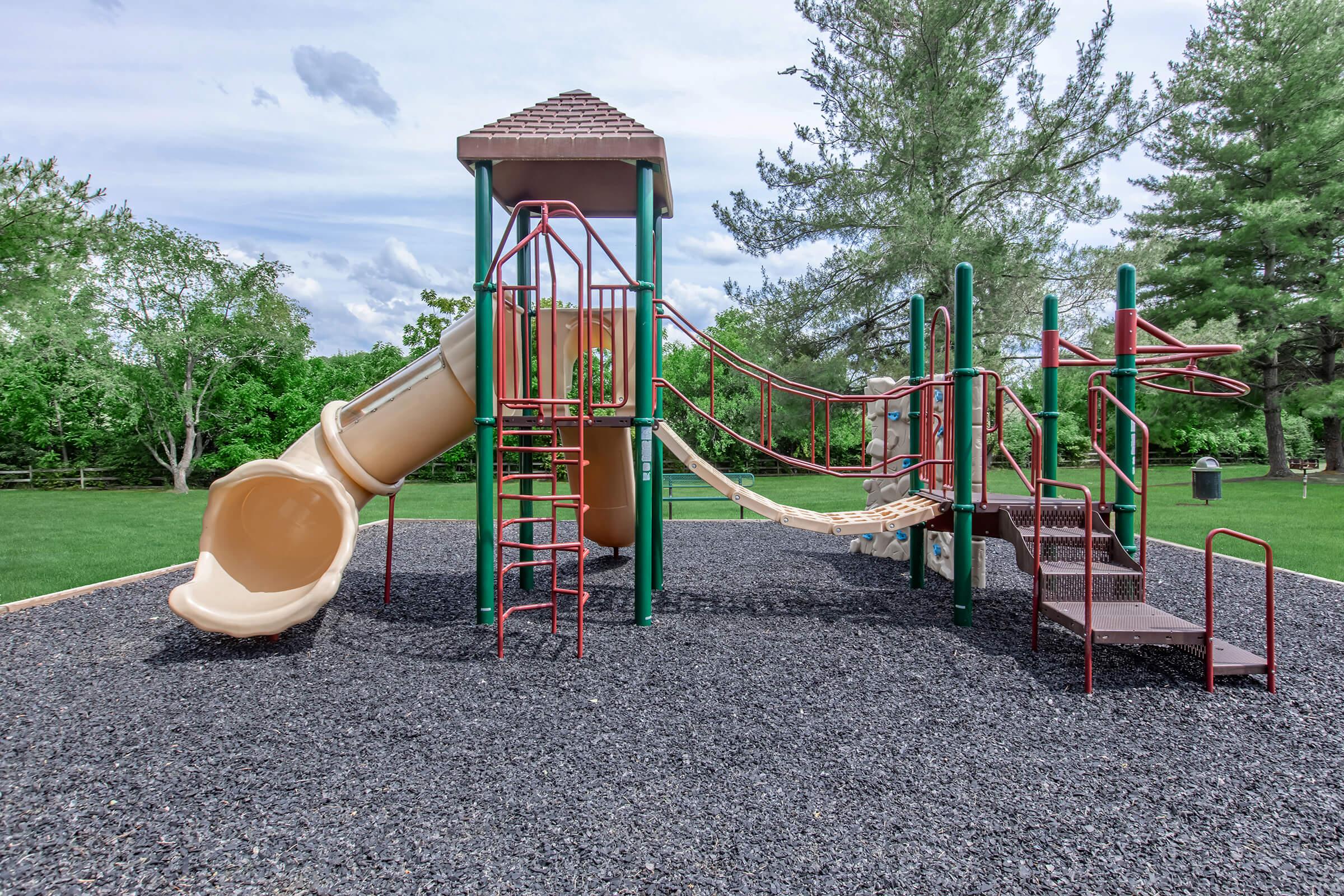 a close up of a playground