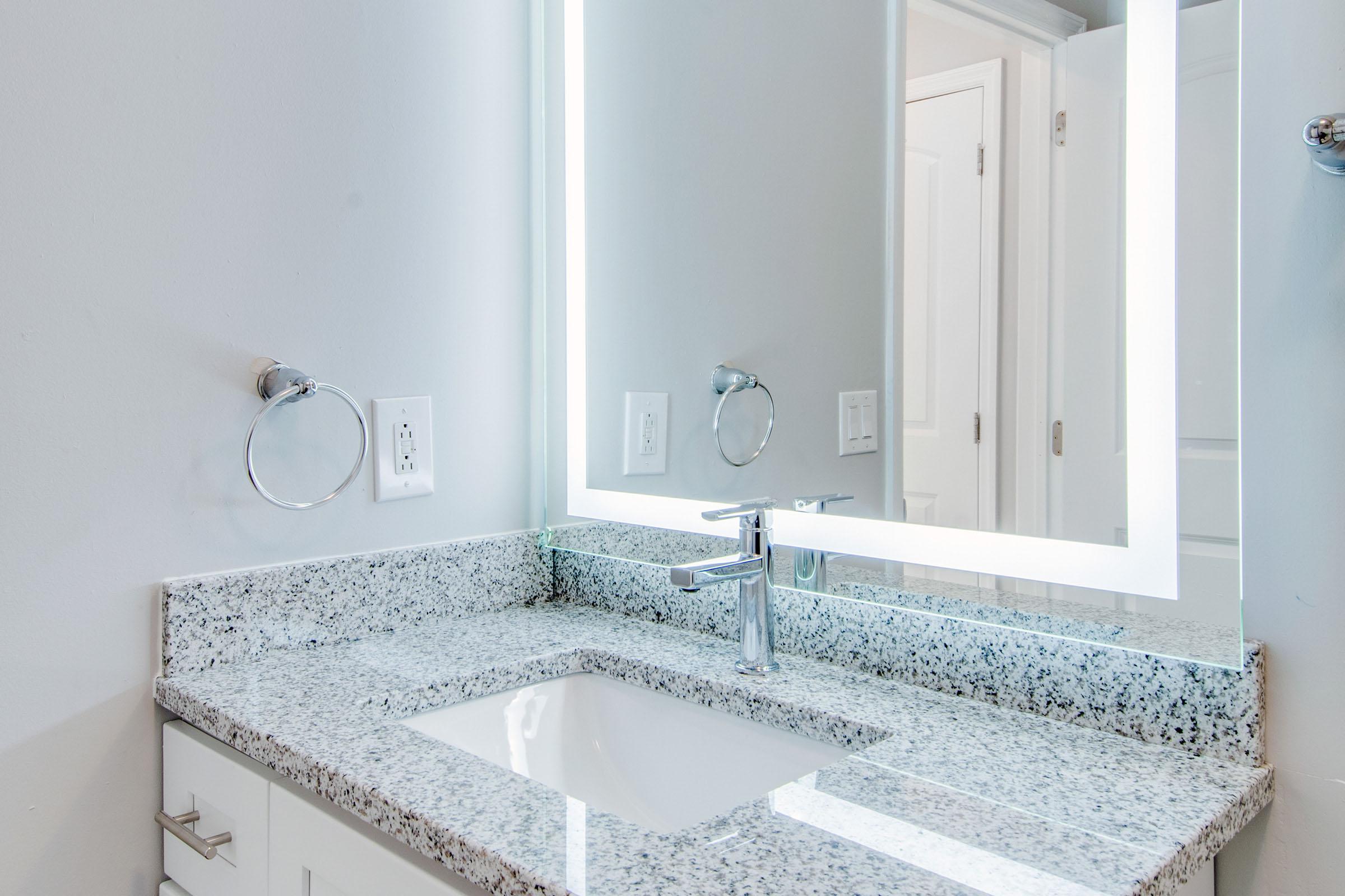 Lighted bathroom vanity