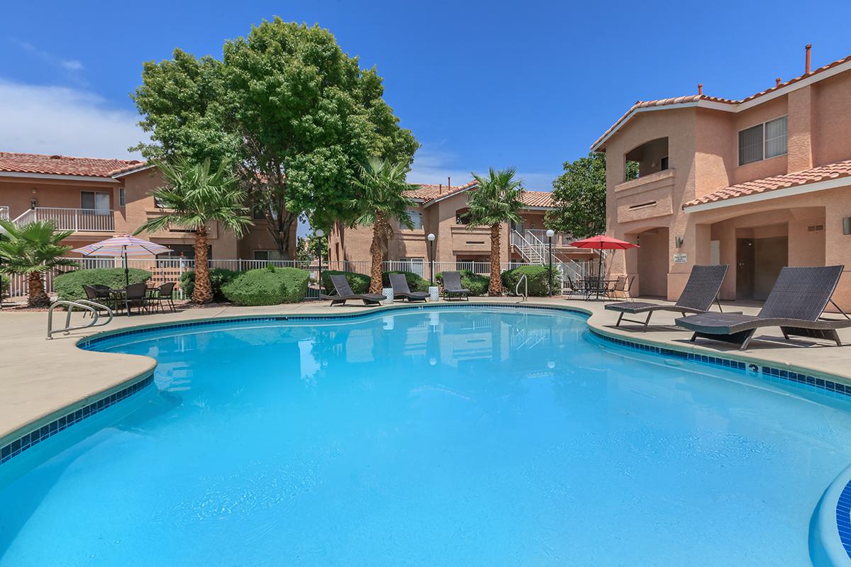 SHIMMERING SWIMMING POOL AT DESERT SKY IN LAS VEGAS