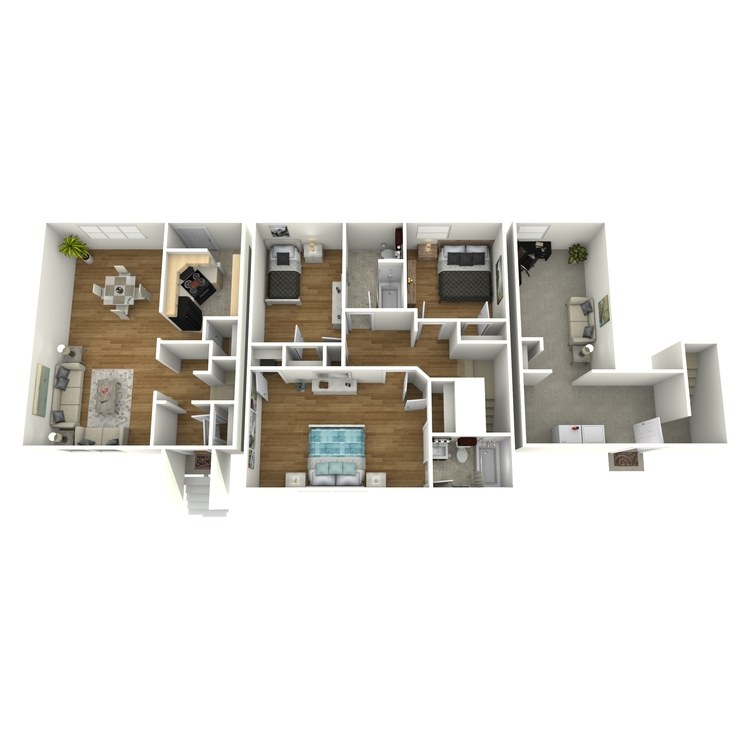 Floor plan image of 3 Bed 2 Bath A