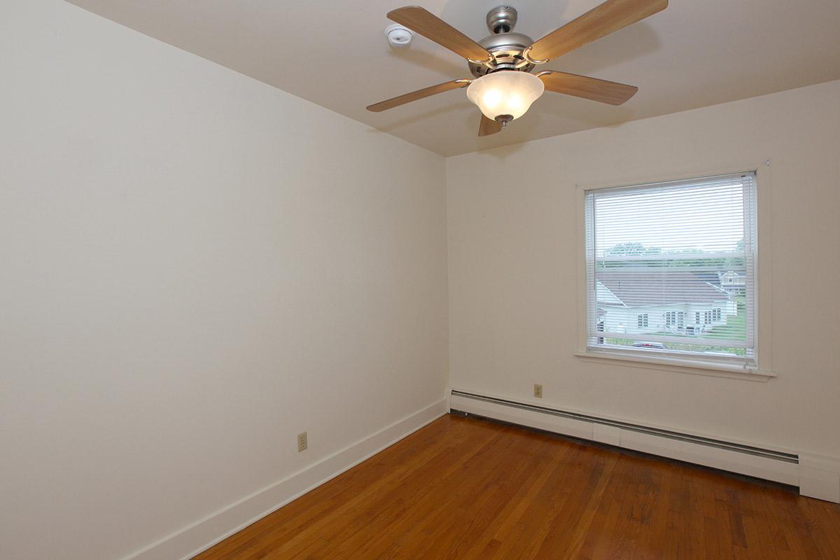 a room with a large window