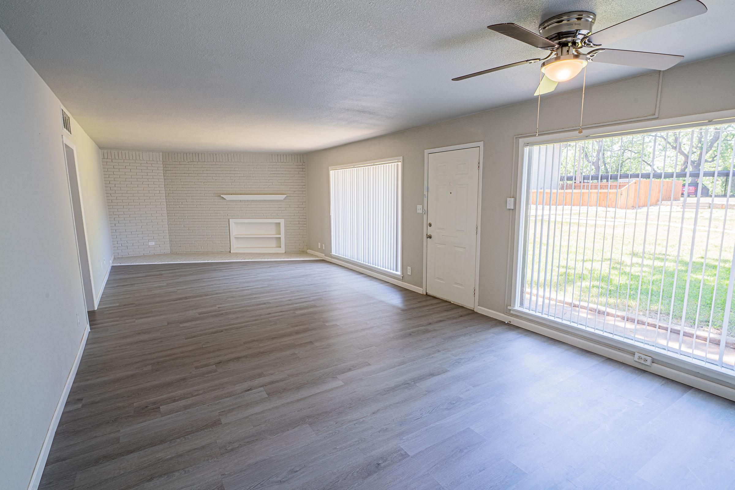 a room with a wooden floor