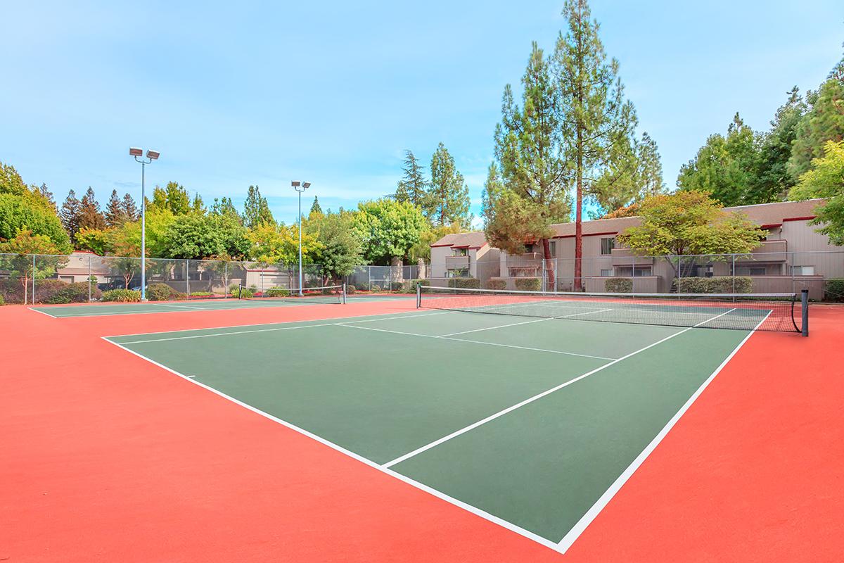 a person on a court with a racket
