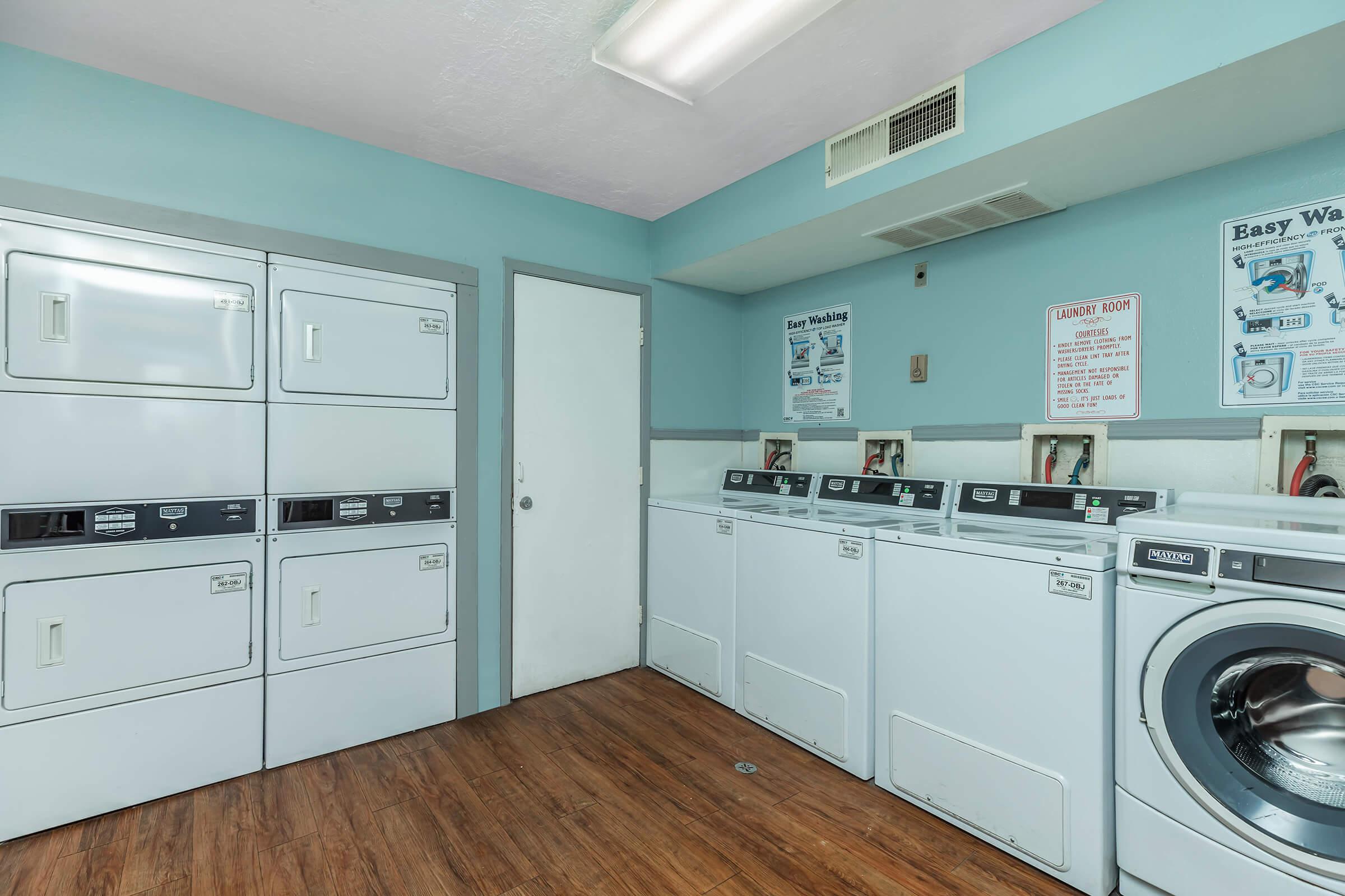 washers and dryers in the community laundry room