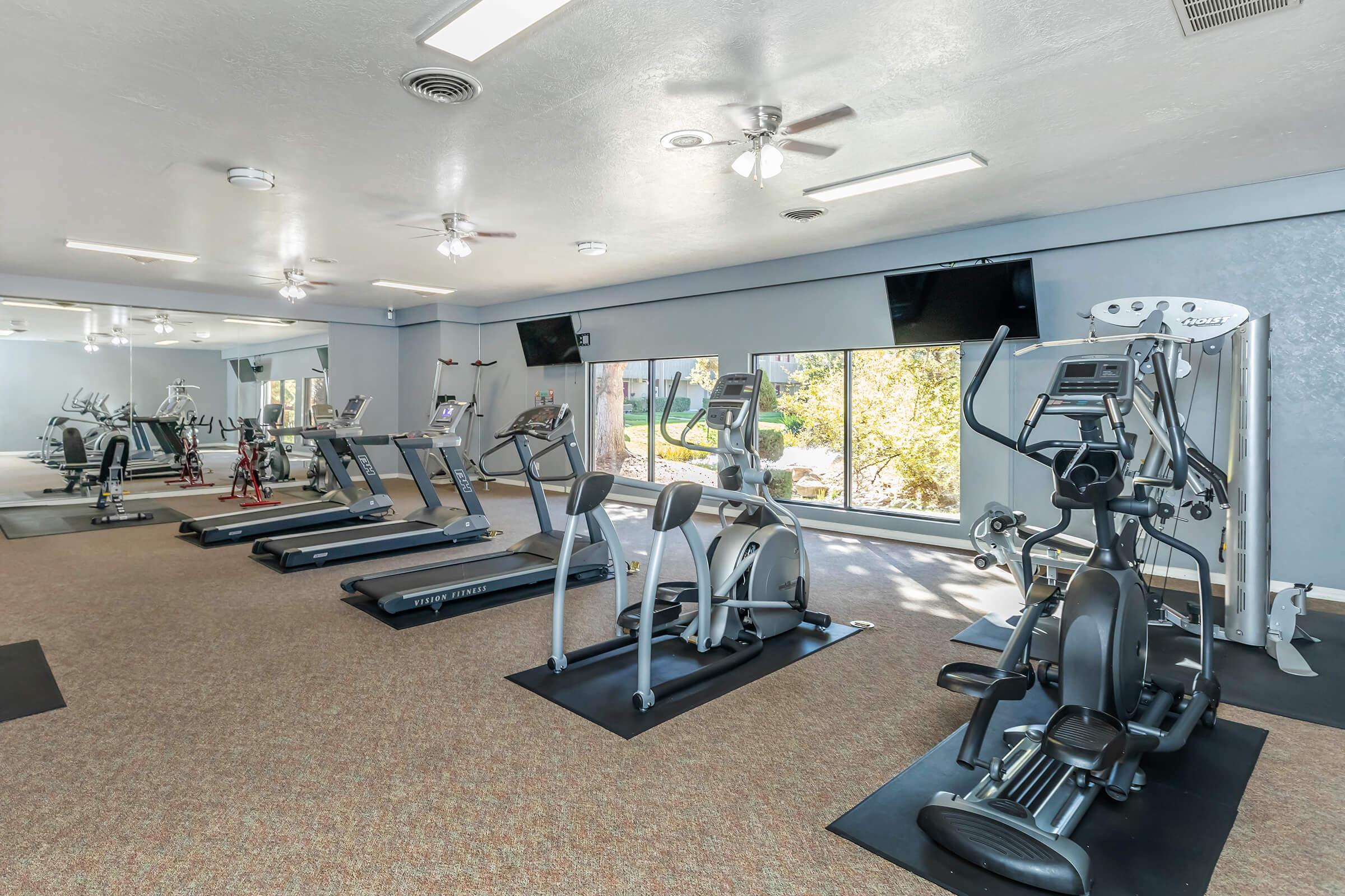 work-out equipment in the community gym