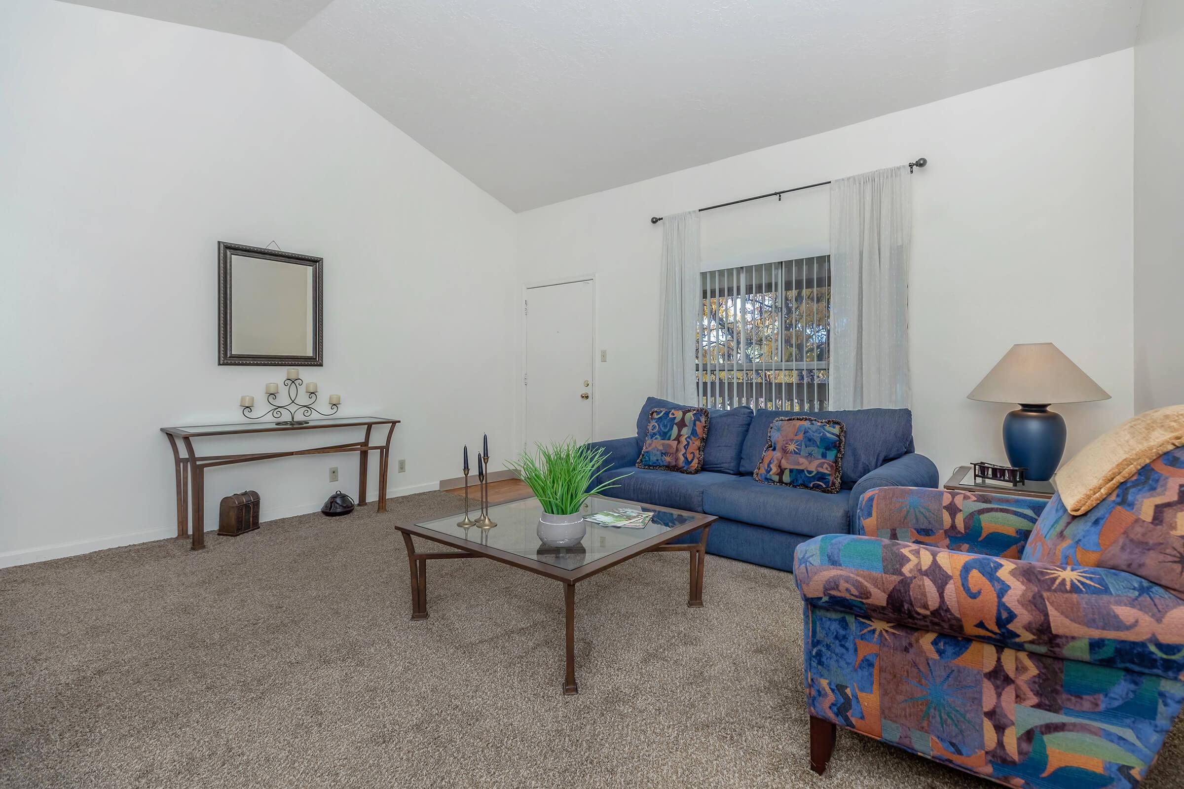 carpeted living room