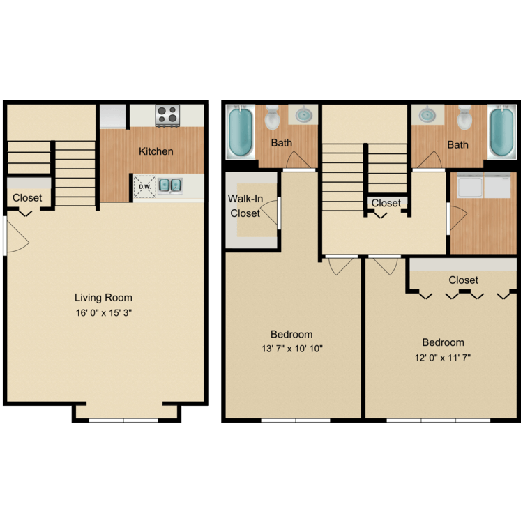 Floor plan image of Forest Ridge Townhome