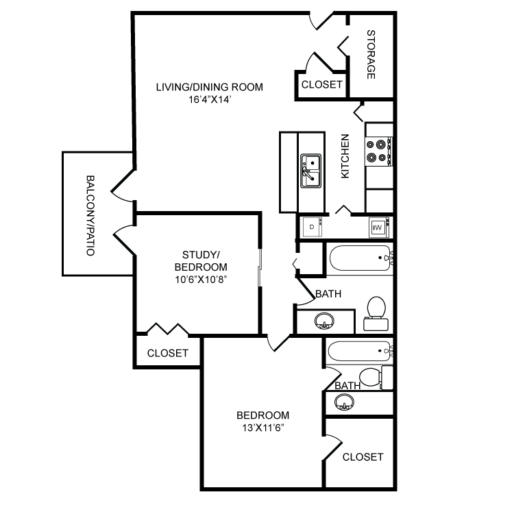 Floor plan image of Red Oak