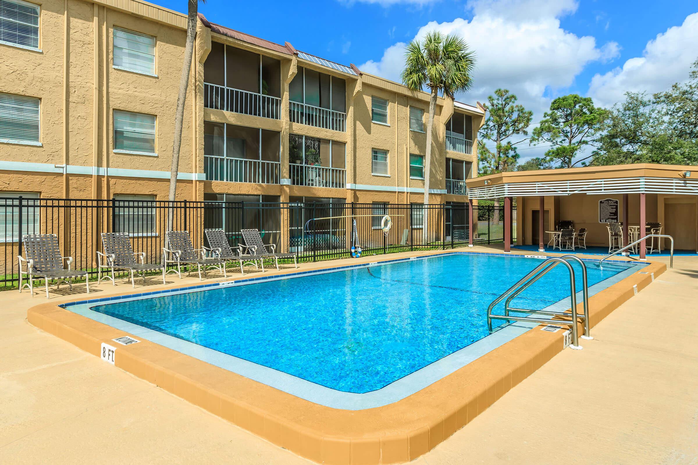 ONE OF THREE SPARKLING POOLS 