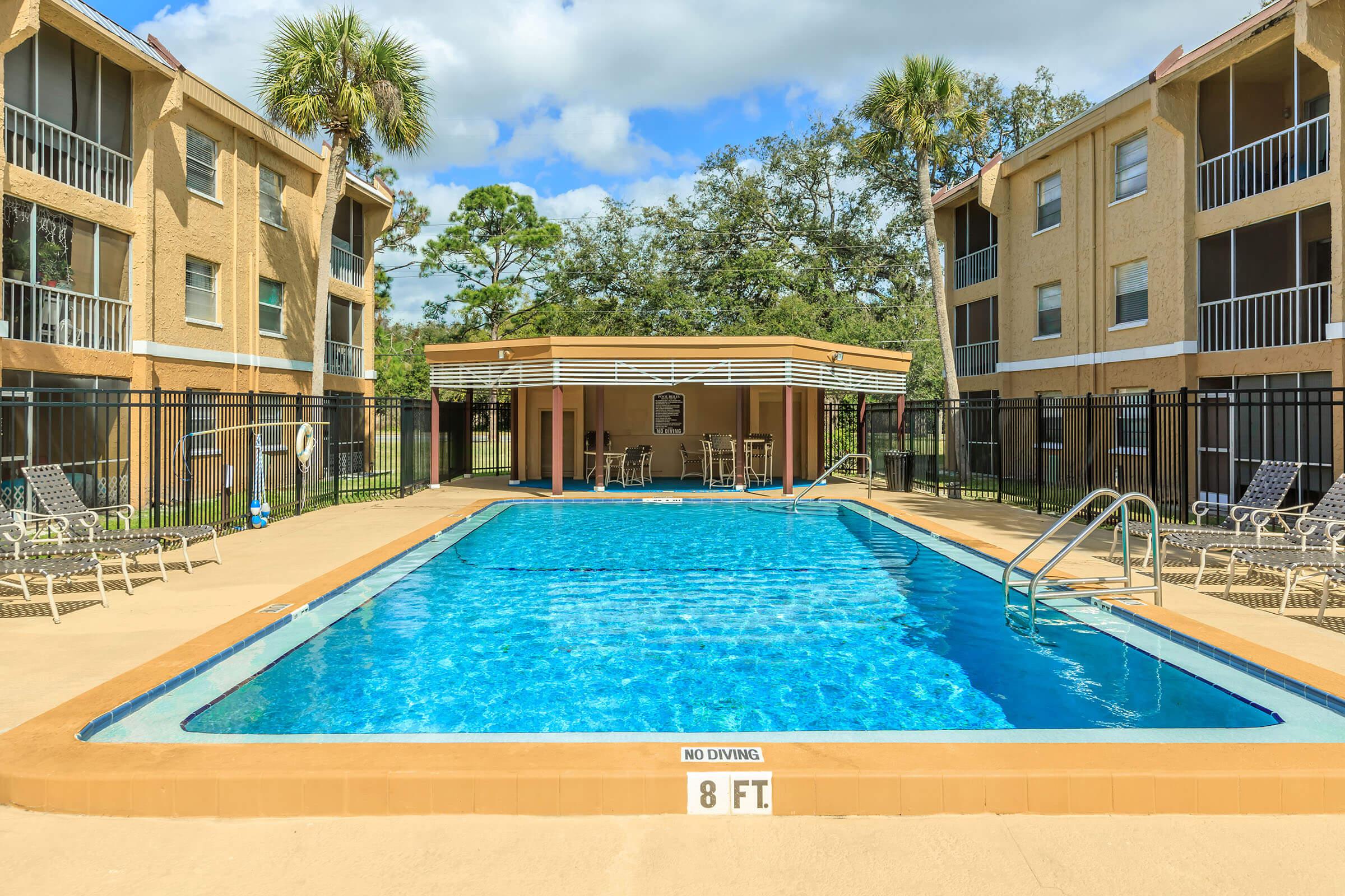 an empty swimming pool