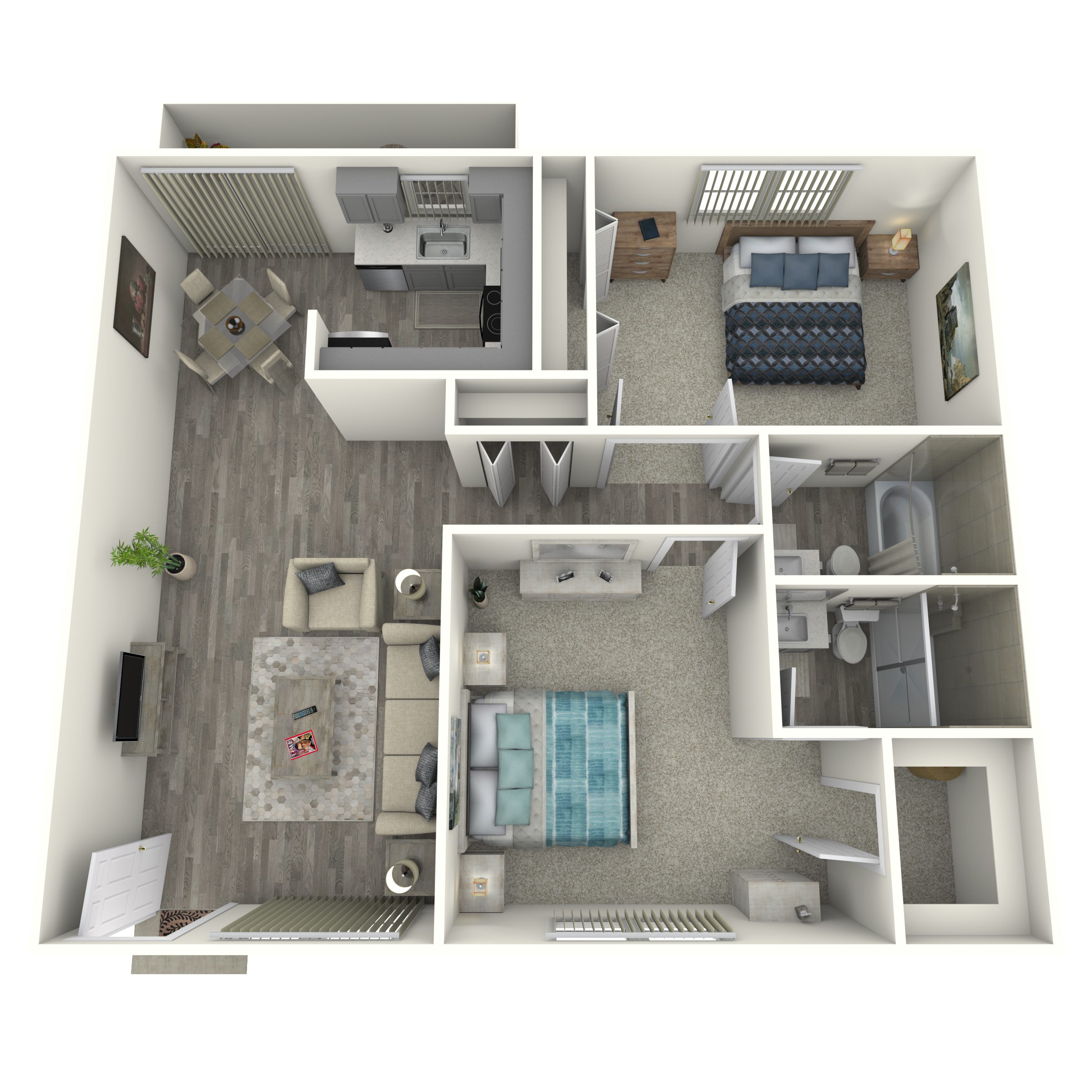 Floor plan image of 2x2 Small Renovated