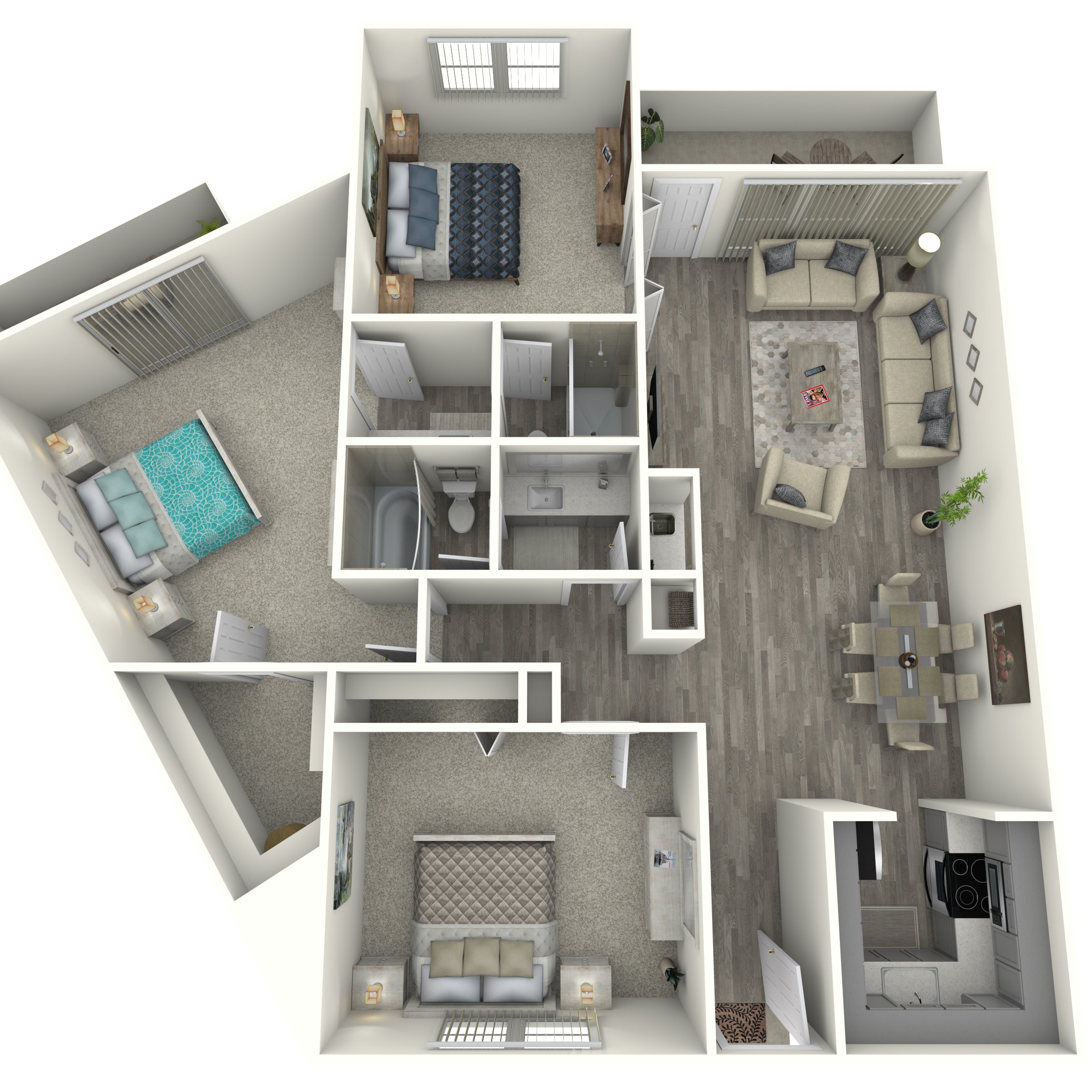 Floor plan image of 3x2 Renovated