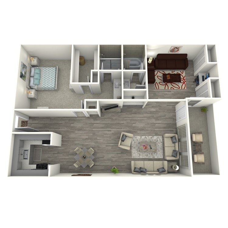 Floor plan image of 1x2 Den Classic