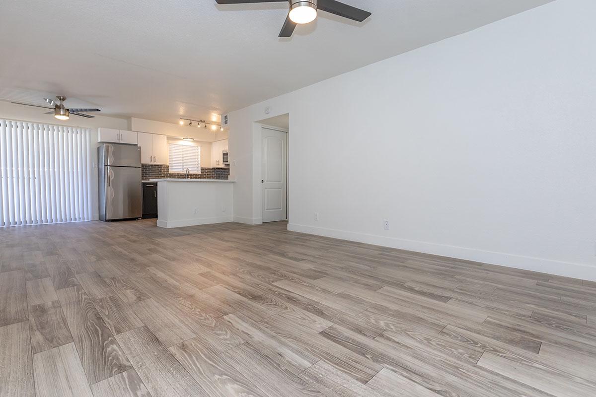 a room with a wooden floor