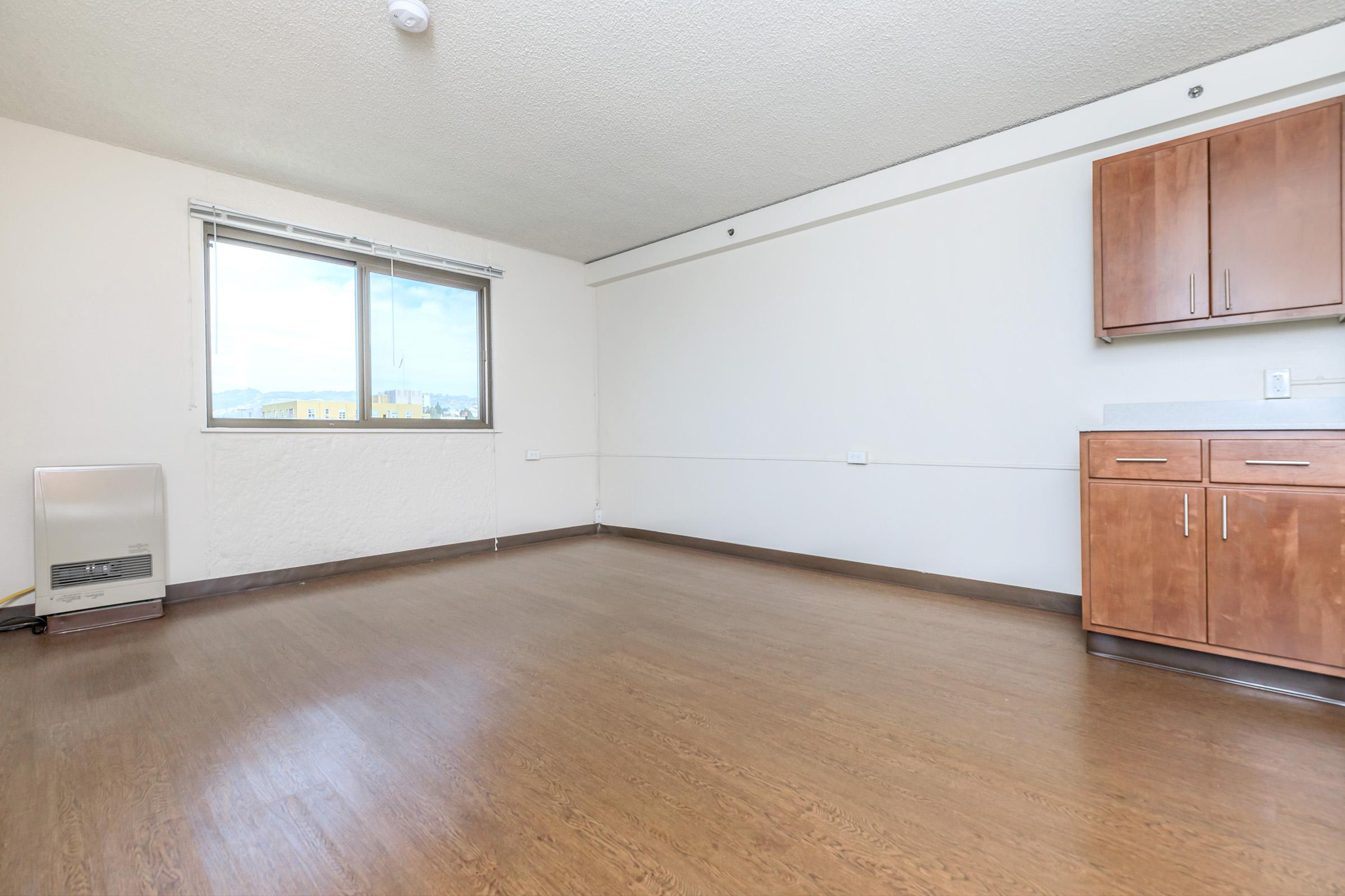 Dining room with wooden floors