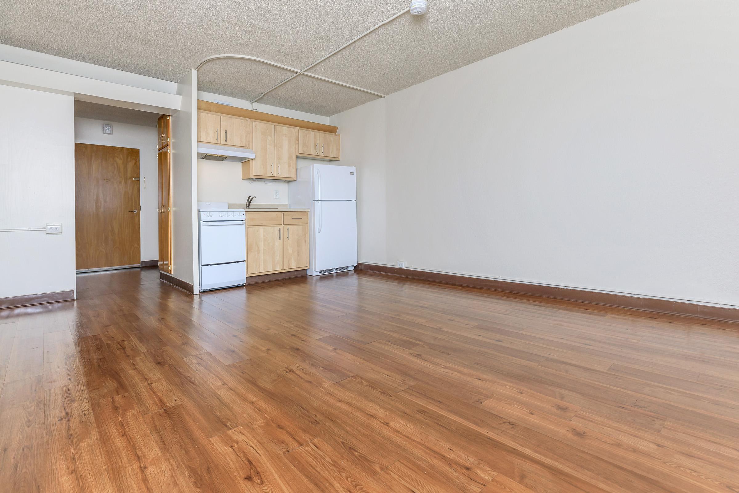 Kitchen with wooden floors