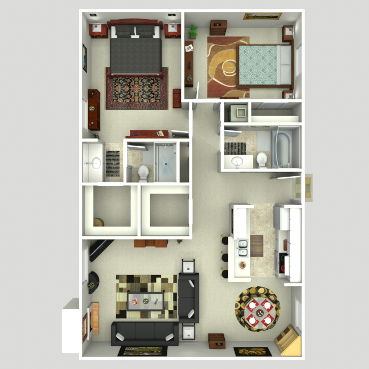 Floor plan image of 2 Bed 2 Bath B3