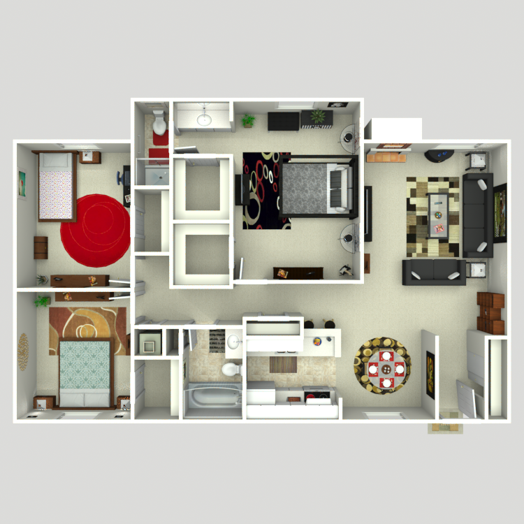 Floor plan image of 3 Bed 2 Bath C1