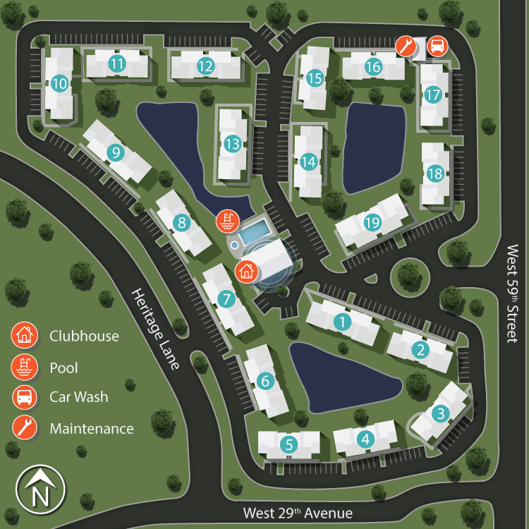 If you have a question regarding the relative location of an apartment home, please give us a call.