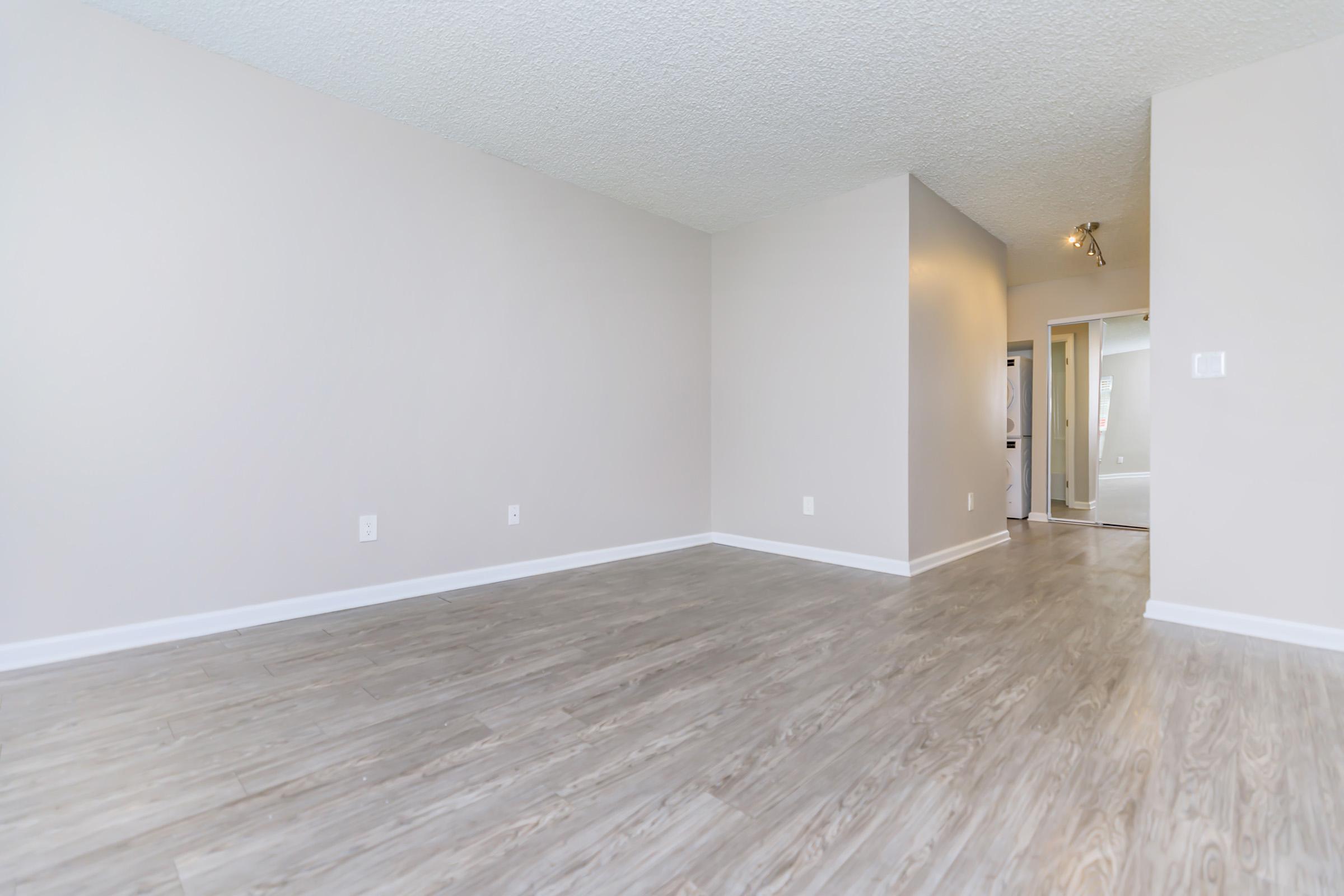 a room with a wood floor