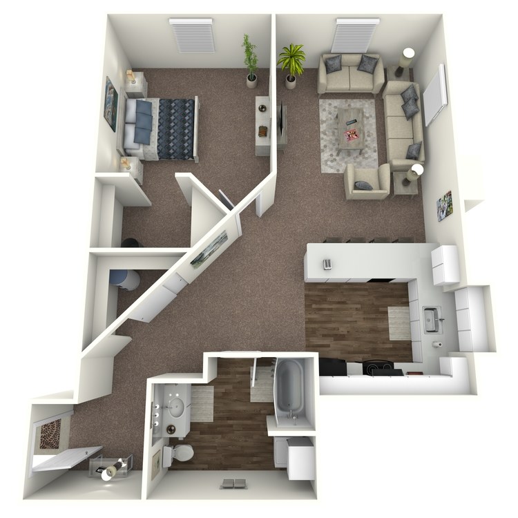 Floor plan image of 1 Bedroom C