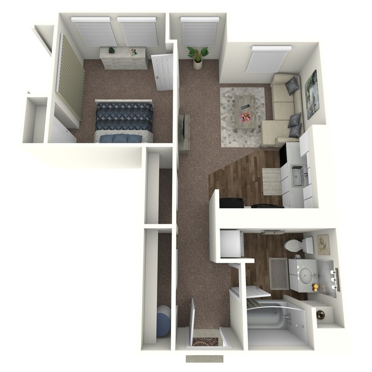 Floor plan image of 1 Bedroom A