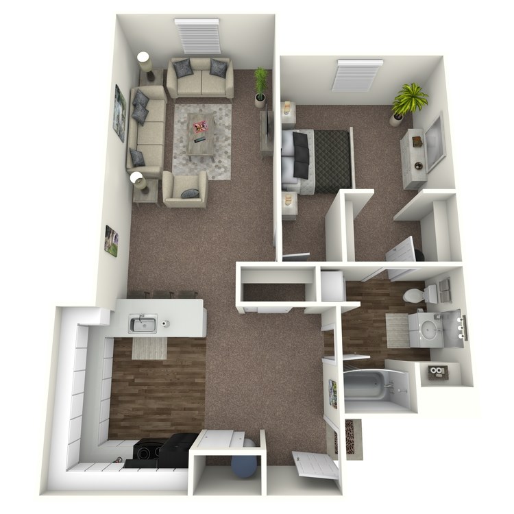 Floor plan image of 1 Bedroom D (2)