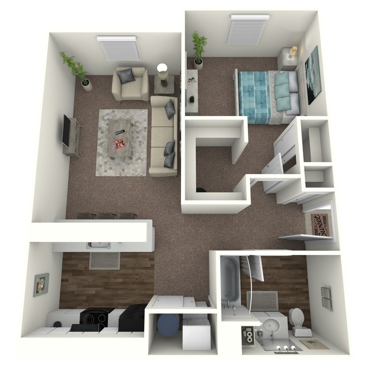 Floor plan image of 1 Bedroom B
