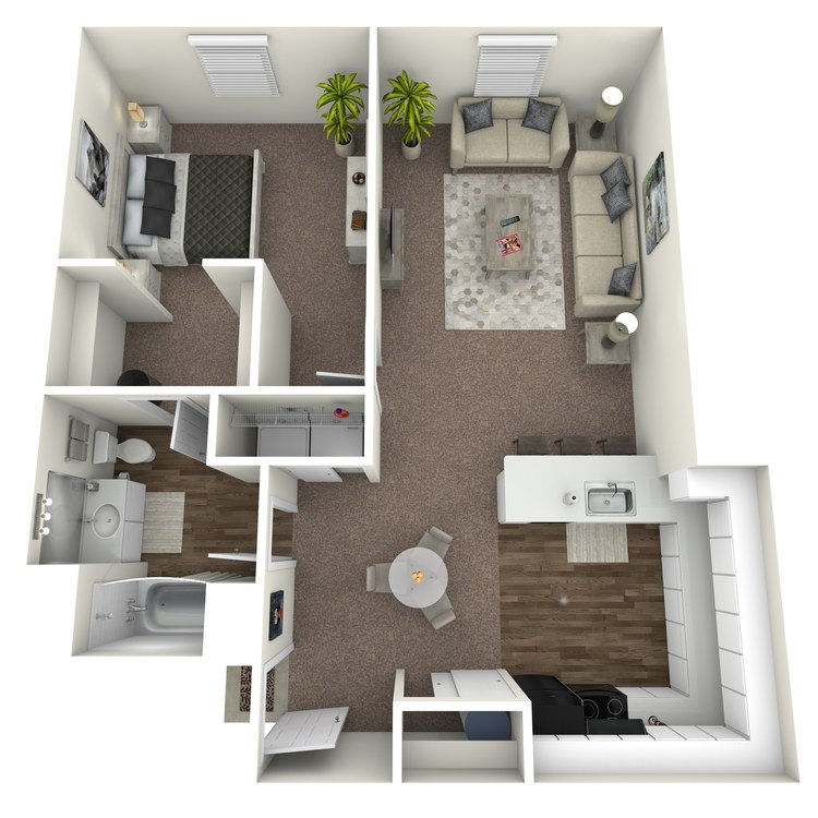 Floor plan image of 1 Bedroom D