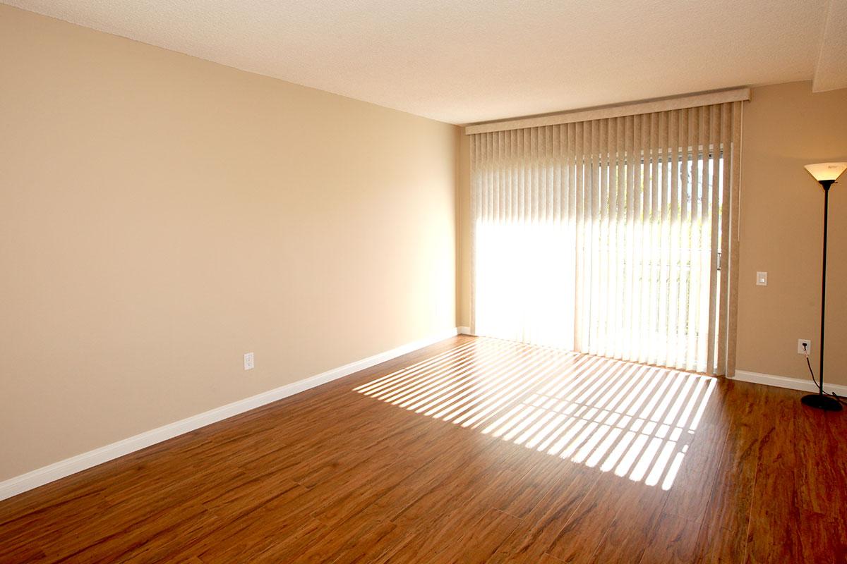 a room with a wood floor