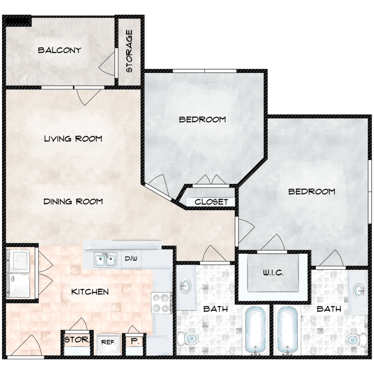 The Anderson floor plan image