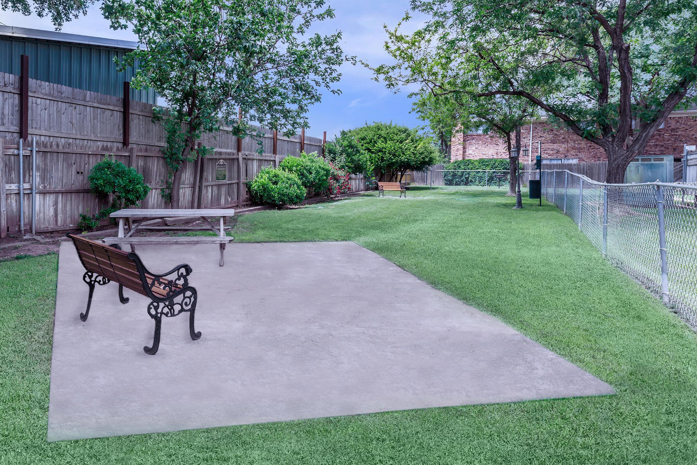 a bench in a park