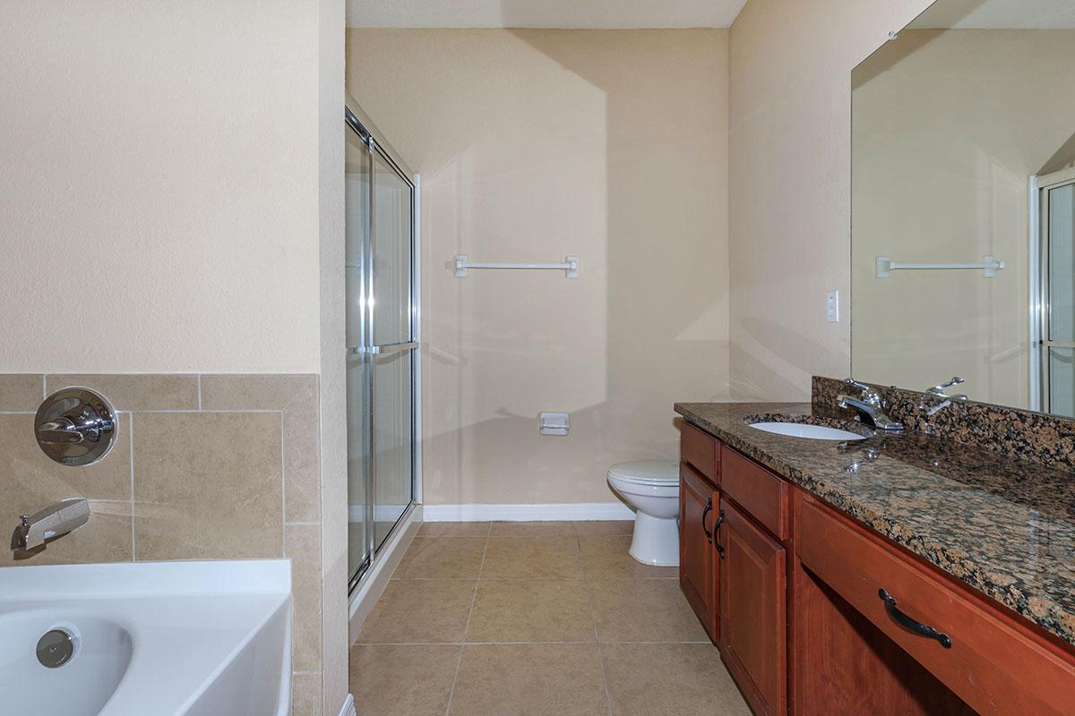 Sycamore's Modern Bathroom Here At The Club At Hidden River in Tampa, Florida