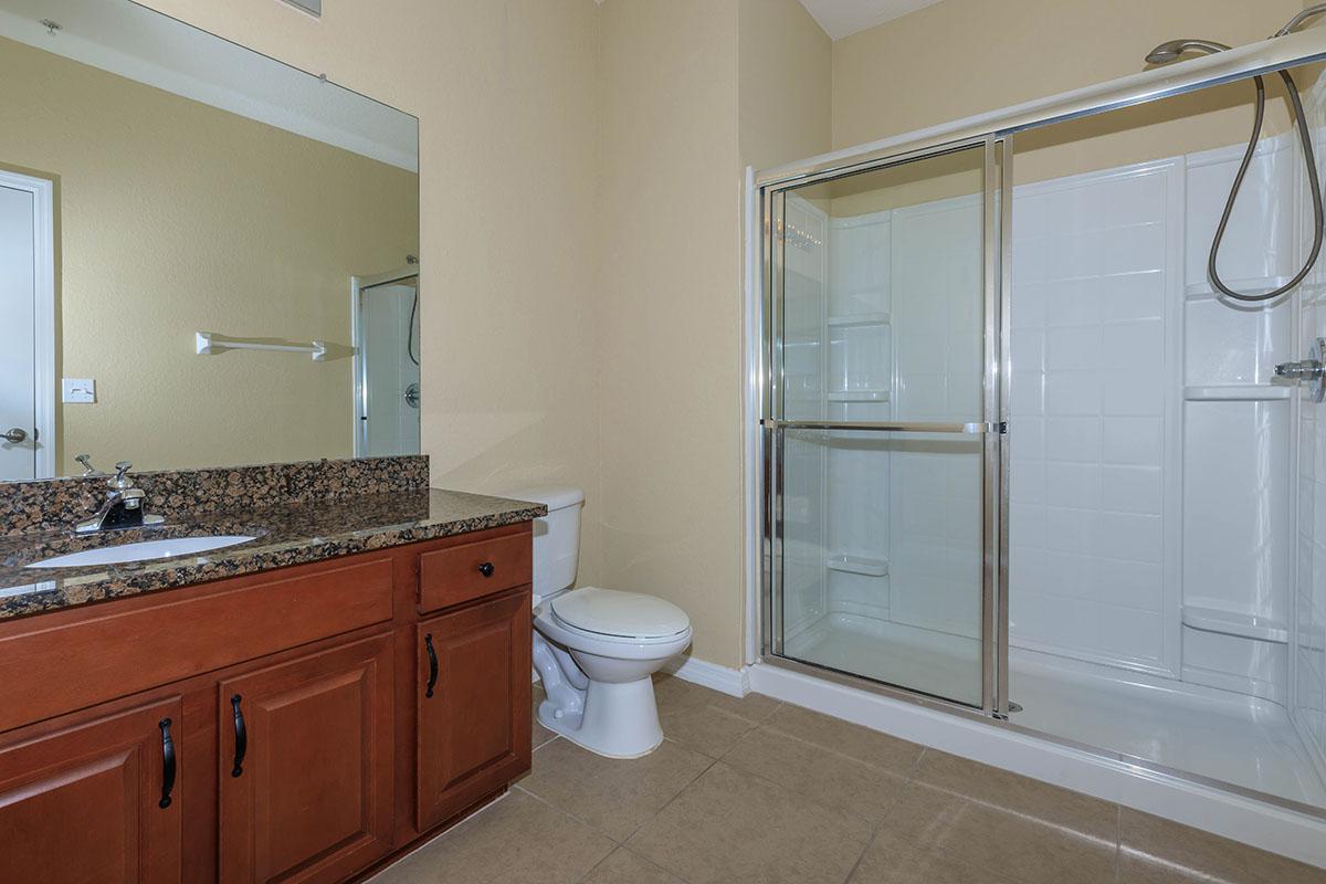Sycamore's Modern Bathroom Here At The Club At Hidden River in Tampa, Florida