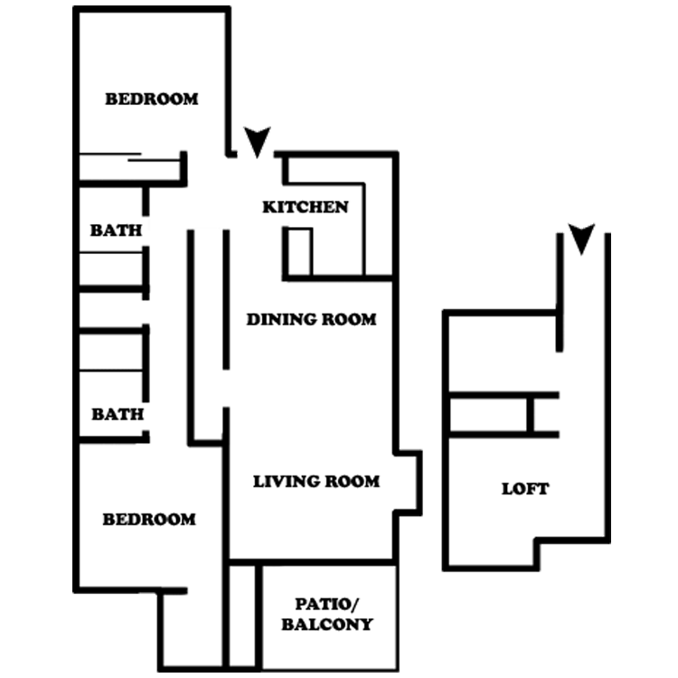 Floor plan image of Pine with Loft