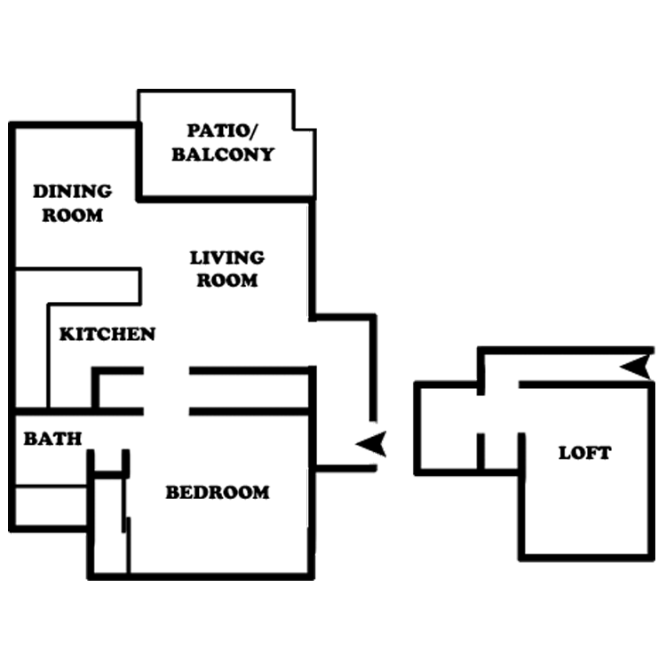 Floor plan image of Spruce with Loft