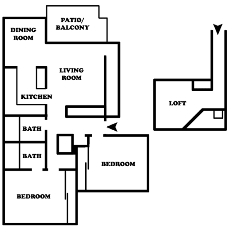 Floor plan image of Willow with Loft