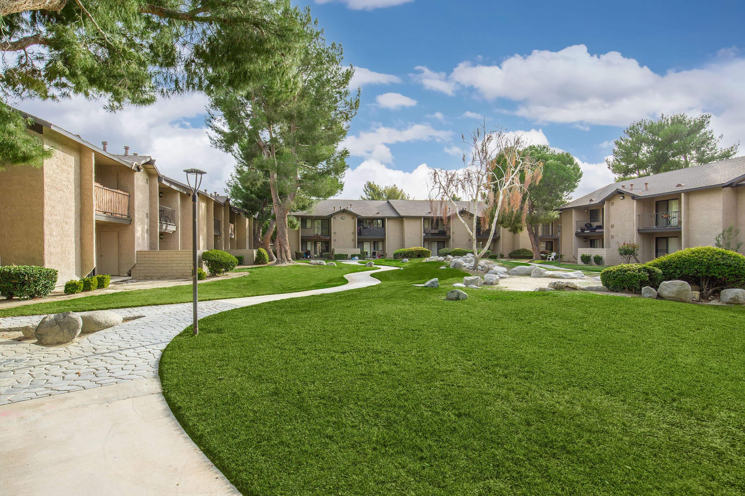 a large lawn in front of a house