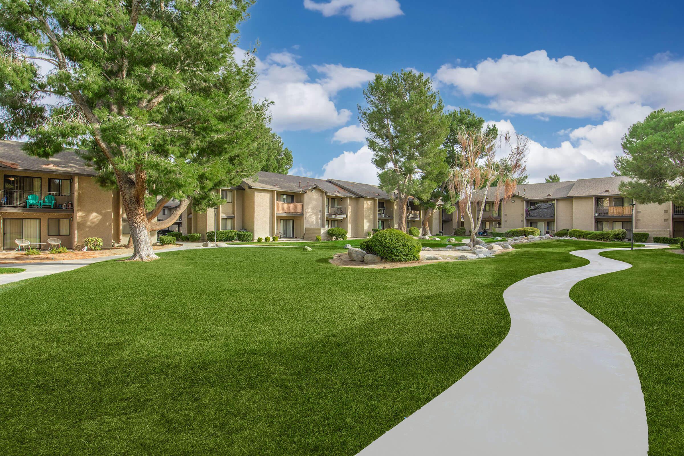 a large lawn in front of a house